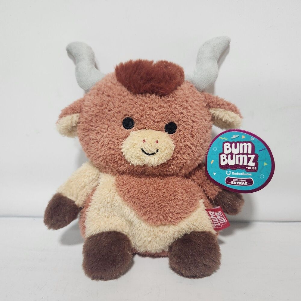 BumBumz RodeoBumz LEXIE 7.5" Longhorn Cow w/ Tags & Sticker Exclusive Extraz
